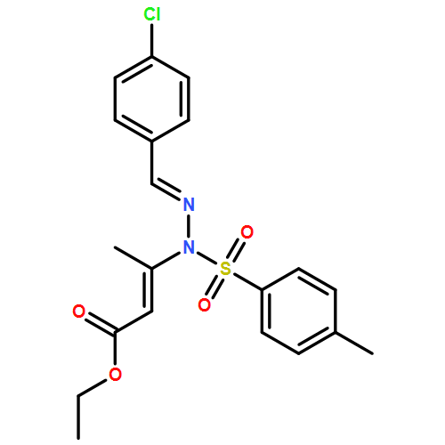 2-Butenoic acid, 3-[(2E)-2-[(4-chlorophenyl)methylene]-1-[(4-methylphenyl)sulfonyl]hydrazinyl]-, ethyl ester, (2E)-