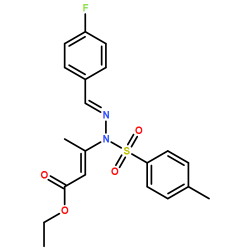 2-Butenoic acid, 3-[(2E)-2-[(4-fluorophenyl)methylene]-1-[(4-methylphenyl)sulfonyl]hydrazinyl]-, ethyl ester, (2E)-