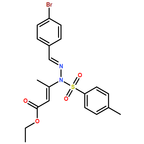 2-Butenoic acid, 3-[(2E)-2-[(4-bromophenyl)methylene]-1-[(4-methylphenyl)sulfonyl]hydrazinyl]-, ethyl ester, (2E)-