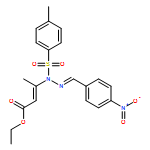 2-Butenoic acid, 3-[(2E)-1-[(4-methylphenyl)sulfonyl]-2-[(4-nitrophenyl)methylene]hydrazinyl]-, ethyl ester, (2E)-