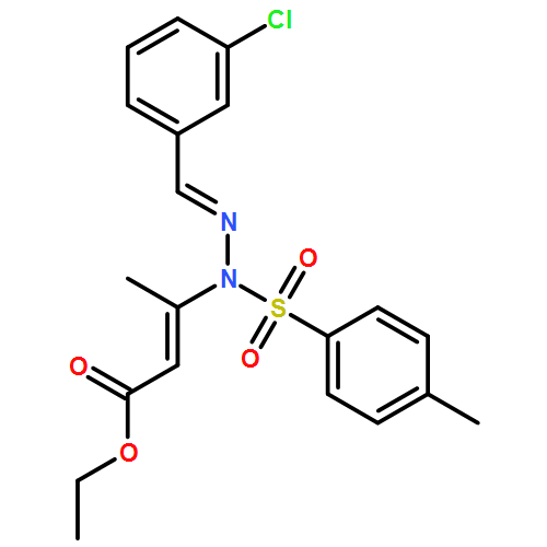 2-Butenoic acid, 3-[(2E)-2-[(3-chlorophenyl)methylene]-1-[(4-methylphenyl)sulfonyl]hydrazinyl]-, ethyl ester, (2E)-