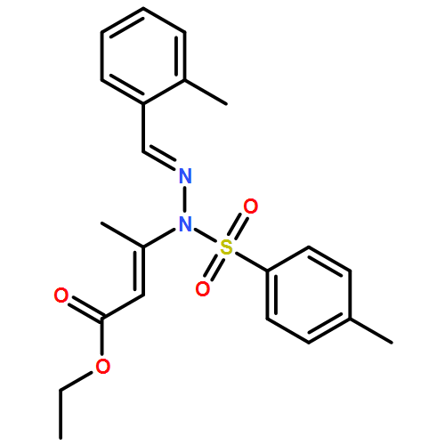 2-Butenoic acid, 3-[(2E)-2-[(2-methylphenyl)methylene]-1-[(4-methylphenyl)sulfonyl]hydrazinyl]-, ethyl ester, (2E)-