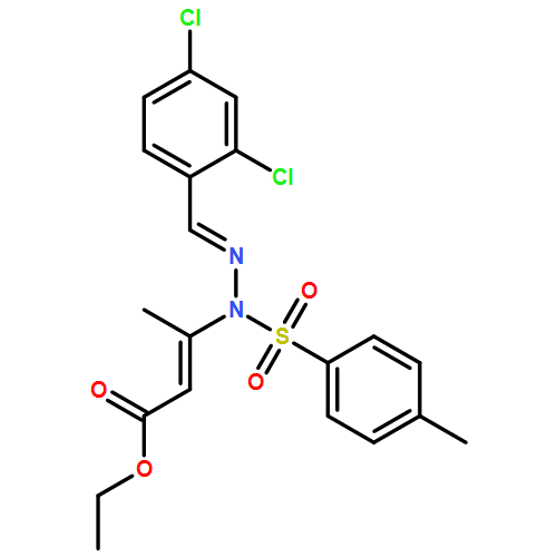 2-Butenoic acid, 3-[(2E)-2-[(2,4-dichlorophenyl)methylene]-1-[(4-methylphenyl)sulfonyl]hydrazinyl]-, ethyl ester, (2E)-