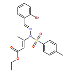 2-Butenoic acid, 3-[(2E)-2-[(2-bromophenyl)methylene]-1-[(4-methylphenyl)sulfonyl]hydrazinyl]-, ethyl ester, (2E)-