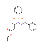 2-Butenoic acid, 3-[(2E)-1-[(4-methylphenyl)sulfonyl]-2-(phenylmethylene)hydrazinyl]-, ethyl ester, (2E)-