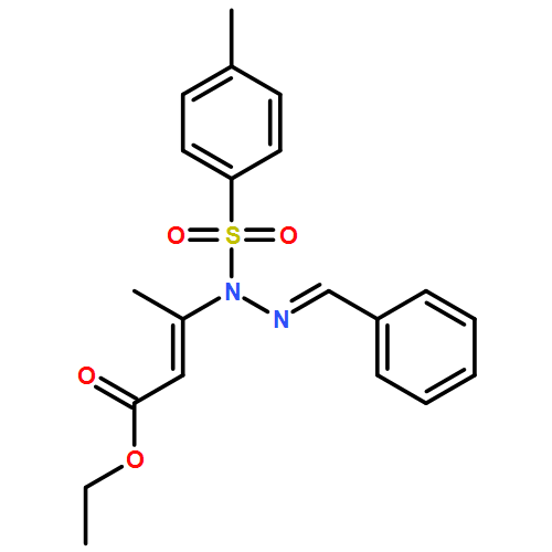 2-Butenoic acid, 3-[(2E)-1-[(4-methylphenyl)sulfonyl]-2-(phenylmethylene)hydrazinyl]-, ethyl ester, (2E)-