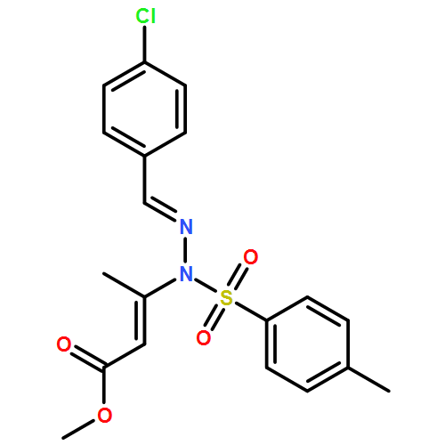 2-Butenoic acid, 3-[(2E)-2-[(4-chlorophenyl)methylene]-1-[(4-methylphenyl)sulfonyl]hydrazinyl]-, methyl ester, (2E)-