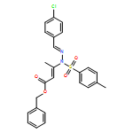 2-Butenoic acid, 3-[(2E)-2-[(4-chlorophenyl)methylene]-1-[(4-methylphenyl)sulfonyl]hydrazinyl]-, phenylmethyl ester, (2E)-