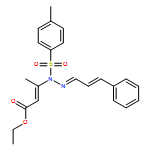 2-Butenoic acid, 3-[(2E)-1-[(4-methylphenyl)sulfonyl]-2-[(2E)-3-phenyl-2-propen-1-ylidene]hydrazinyl]-, ethyl ester, (2E)-