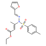 2-Butenoic acid, 3-[(2E)-2-(2-furanylmethylene)-1-[(4-methylphenyl)sulfonyl]hydrazinyl]-, ethyl ester, (2E)-