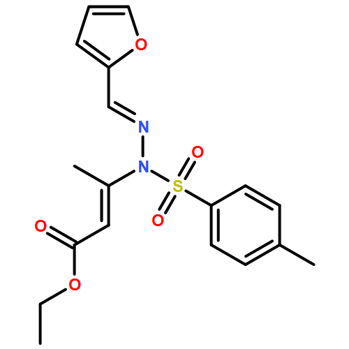 2-Butenoic acid, 3-[(2E)-2-(2-furanylmethylene)-1-[(4-methylphenyl)sulfonyl]hydrazinyl]-, ethyl ester, (2E)-