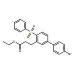 [1,1'-Biphenyl]-3-propanoic acid, 4'-bromo-4-(phenylsulfonyl)-, ethyl ester