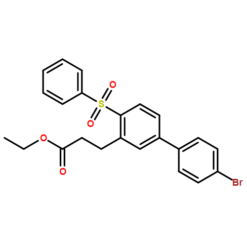 [1,1'-Biphenyl]-3-propanoic acid, 4'-bromo-4-(phenylsulfonyl)-, ethyl ester