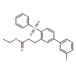 [1,1'-Biphenyl]-3-propanoic acid, 3'-fluoro-4-(phenylsulfonyl)-, ethyl ester