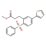 Benzenepropanoic acid, 2-(phenylsulfonyl)-5-(2-thienyl)-, methyl ester