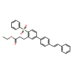 [1,1'-Biphenyl]-3-propanoic acid, 4'-[(1E)-2-phenylethenyl]-4-(phenylsulfonyl)-, ethyl ester