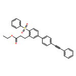 [1,1'-Biphenyl]-3-propanoic acid, 4'-(2-phenylethynyl)-4-(phenylsulfonyl)-, ethyl ester