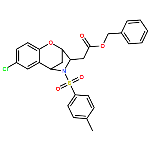 2,5-Methano-1,4-benzoxazepine-3-acetic acid, 7-chloro-2,3,4,5-tetrahydro-4-[(4-methylphenyl)sulfonyl]-, phenylmethyl ester