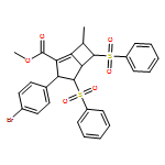 Bicyclo[3.2.0]hept-1-ene-2-carboxylic acid, 3-(4-bromophenyl)-7-methyl-4,6-bis(phenylsulfonyl)-, methyl ester, (3R,4S,5S,6S,7R)-rel-