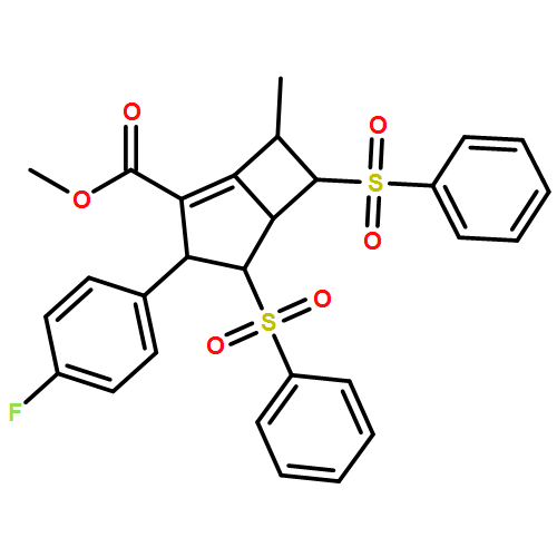 Bicyclo[3.2.0]hept-1-ene-2-carboxylic acid, 3-(4-fluorophenyl)-7-methyl-4,6-bis(phenylsulfonyl)-, methyl ester, (3R,4S,5S,6S,7R)-rel-