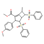 Bicyclo[3.2.0]hept-1-ene-2-carboxylic acid, 3-(4-methoxyphenyl)-7-methyl-4,6-bis(phenylsulfonyl)-, methyl ester, (3R,4S,5S,6S,7R)-rel-