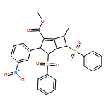 Bicyclo[3.2.0]hept-1-ene-2-carboxylic acid, 7-methyl-3-(3-nitrophenyl)-4,6-bis(phenylsulfonyl)-, methyl ester, (3R,4S,5S,6S,7R)-rel-