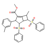Bicyclo[3.2.0]hept-1-ene-2-carboxylic acid, 7-methyl-3-(3-methylphenyl)-4,6-bis(phenylsulfonyl)-, methyl ester, (3R,4S,5S,6S,7R)-rel-