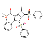 Bicyclo[3.2.0]hept-1-ene-2-carboxylic acid, 3-(2-methoxyphenyl)-7-methyl-4,6-bis(phenylsulfonyl)-, methyl ester, (3R,4S,5S,6S,7R)-rel-