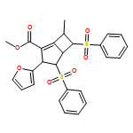 Bicyclo[3.2.0]hept-1-ene-2-carboxylic acid, 3-(2-furanyl)-7-methyl-4,6-bis(phenylsulfonyl)-, methyl ester, (3R,4R,5R,6R,7S)-rel-