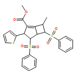 Bicyclo[3.2.0]hept-1-ene-2-carboxylic acid, 7-methyl-4,6-bis(phenylsulfonyl)-3-(2-thienyl)-, methyl ester, (3R,4R,5S,6S,7R)-rel-