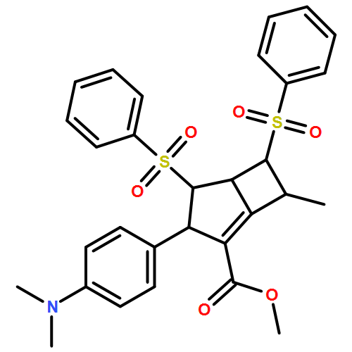 Bicyclo[3.2.0]hept-1-ene-2-carboxylic acid, 3-[4-(dimethylamino)phenyl]-7-methyl-4,6-bis(phenylsulfonyl)-, methyl ester, (3R,4S,5S,6S,7R)-rel-