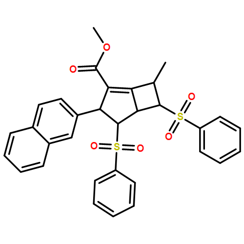 Bicyclo[3.2.0]hept-1-ene-2-carboxylic acid, 7-methyl-3-(2-naphthalenyl)-4,6-bis(phenylsulfonyl)-, methyl ester, (3R,4S,5S,6S,7R)-rel-