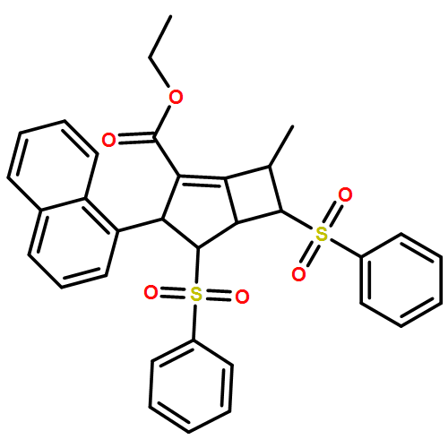 Bicyclo[3.2.0]hept-1-ene-2-carboxylic acid, 7-methyl-3-(1-naphthalenyl)-4,6-bis(phenylsulfonyl)-, ethyl ester, (3R,4S,5S,6S,7R)-rel-