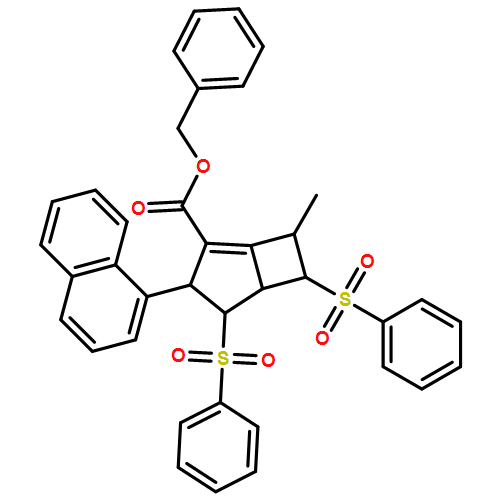 Bicyclo[3.2.0]hept-1-ene-2-carboxylic acid, 7-methyl-3-(1-naphthalenyl)-4,6-bis(phenylsulfonyl)-, phenylmethyl ester, (3R,4S,5S,6S,7R)-rel-