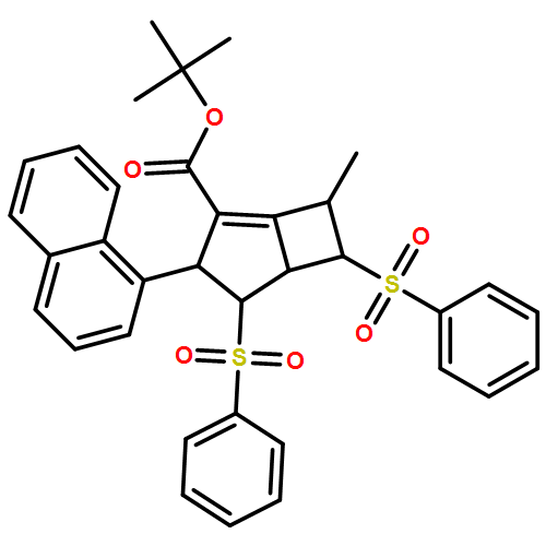 Bicyclo[3.2.0]hept-1-ene-2-carboxylic acid, 7-methyl-3-(1-naphthalenyl)-4,6-bis(phenylsulfonyl)-, 1,1-dimethylethyl ester, (3R,4S,5S,6S,7R)-rel-