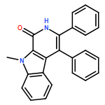 1H-Pyrido[3,4-b]indol-1-one, 2,9-dihydro-9-methyl-3,4-diphenyl-