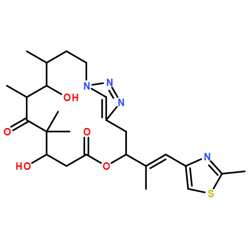 12-Oxa-1,16,17-triazabicyclo[13.2.1]octadeca-15(18),16-diene-7,11-dione, 5,9-dihydroxy-4,6,8,8-tetramethyl-13-[(1E)-1-methyl-2-(2-methyl-4-thiazolyl)ethenyl]-, (4S,5S,6R,9S,13S)-