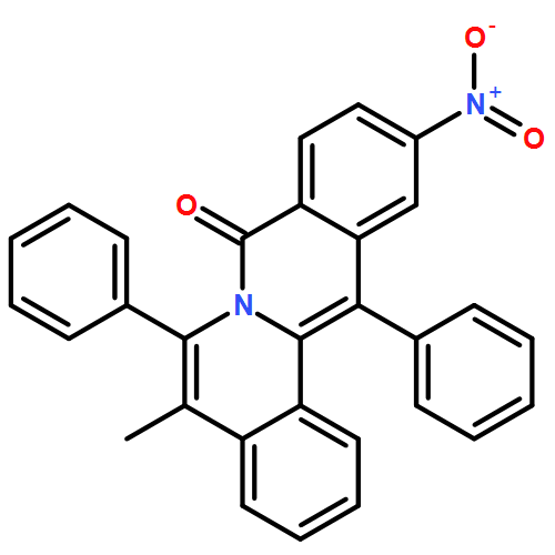 8H-Dibenzo[a,g]quinolizin-8-one, 5-methyl-11-nitro-6,13-diphenyl-