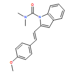 1H-Indole-1-carboxamide, 2-[(1E)-2-(4-methoxyphenyl)ethenyl]-N,N-dimethyl-