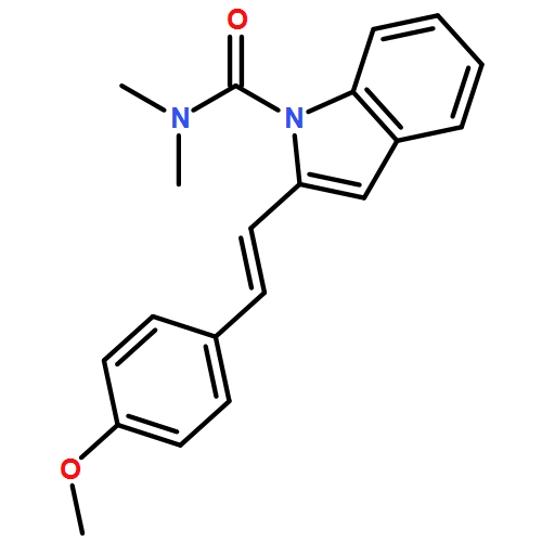 1H-Indole-1-carboxamide, 2-[(1E)-2-(4-methoxyphenyl)ethenyl]-N,N-dimethyl-