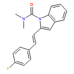 1H-Indole-1-carboxamide, 2-[(1E)-2-(4-fluorophenyl)ethenyl]-N,N-dimethyl-