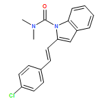 1H-Indole-1-carboxamide, 2-[(1E)-2-(4-chlorophenyl)ethenyl]-N,N-dimethyl-