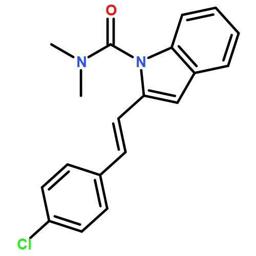 1H-Indole-1-carboxamide, 2-[(1E)-2-(4-chlorophenyl)ethenyl]-N,N-dimethyl-