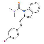 1H-Indole-1-carboxamide, 2-[(1E)-2-(4-bromophenyl)ethenyl]-N,N-dimethyl-