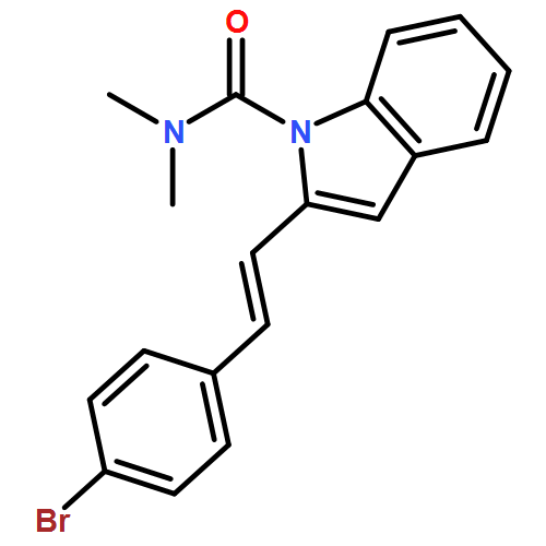 1H-Indole-1-carboxamide, 2-[(1E)-2-(4-bromophenyl)ethenyl]-N,N-dimethyl-
