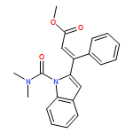 2-Propenoic acid, 3-[1-[(dimethylamino)carbonyl]-1H-indol-2-yl]-3-phenyl-, methyl ester, (2E)-
