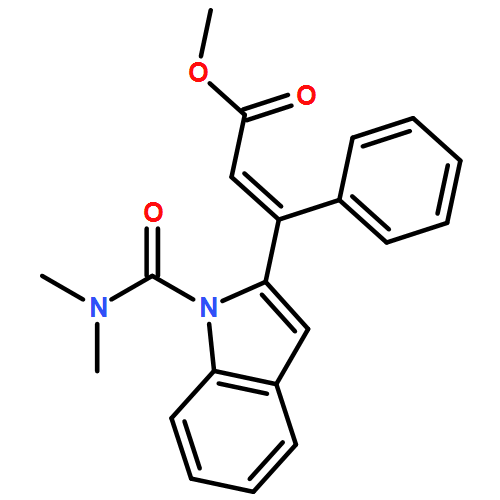 2-Propenoic acid, 3-[1-[(dimethylamino)carbonyl]-1H-indol-2-yl]-3-phenyl-, methyl ester, (2E)-