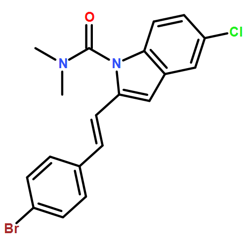 1H-Indole-1-carboxamide, 2-[(1E)-2-(4-bromophenyl)ethenyl]-5-chloro-N,N-dimethyl-