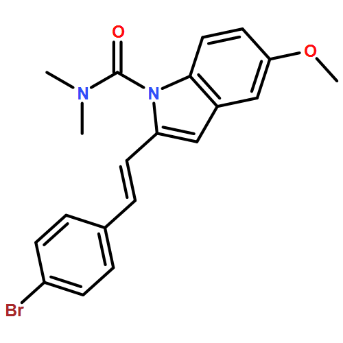 1H-Indole-1-carboxamide, 2-[(1E)-2-(4-bromophenyl)ethenyl]-5-methoxy-N,N-dimethyl-