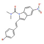 1H-Indole-1-carboxamide, 2-[(1E)-2-(4-bromophenyl)ethenyl]-N,N-dimethyl-5-nitro-